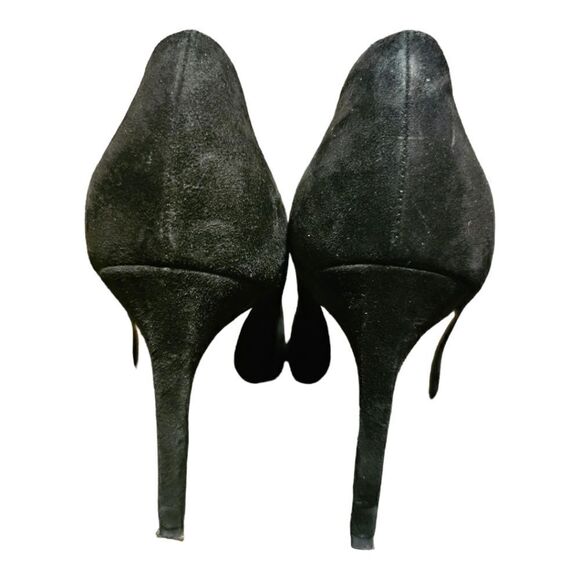 TOPSHOP "Glory" Black Suede 4" Heels - Size 37 / 6.5 - Picture 4 of 7